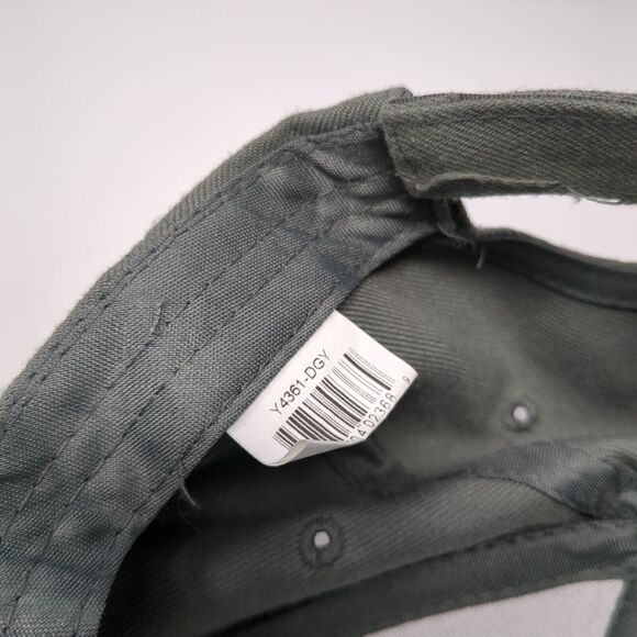 Brave Strapback Hat Gray One Size Adjustable Embroidered 6 Panel Polyester - Picture 9 of 9